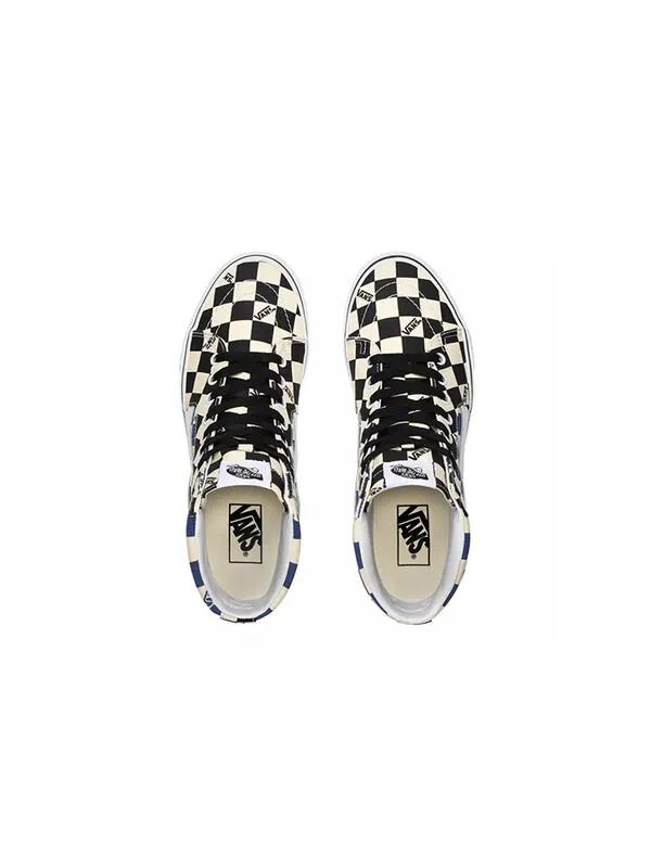Кроссовки big check sk8-hi 'black/navy' Vans — изображение 3 из 4, черный/синий