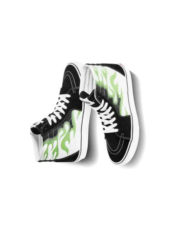 Кроссовки sk8-hi 'flame black white' Vans — изображение 3 из 4, черный