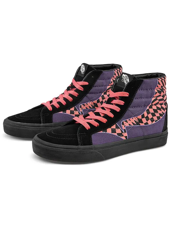 Кроссовки sk8-hi reissue 'warp - black paprika' Vans — изображение 2 из 4, черный//фиолетовый