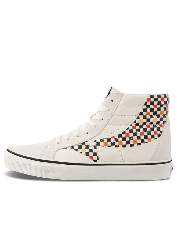 Кроссовки sk8-hi reissue checkerboard multi-color Vans — изображение 1 из 4, белый/мульти