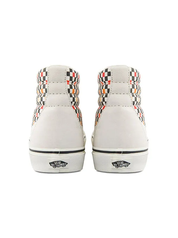 Кроссовки sk8-hi reissue checkerboard multi-color Vans — изображение 4 из 4, белый/мульти
