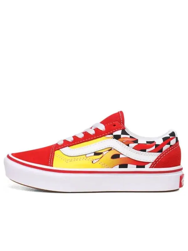 Кроссовки comfycush old skool kids checkerboard red Vans — изображение 1 из 4, красный/черный/белый