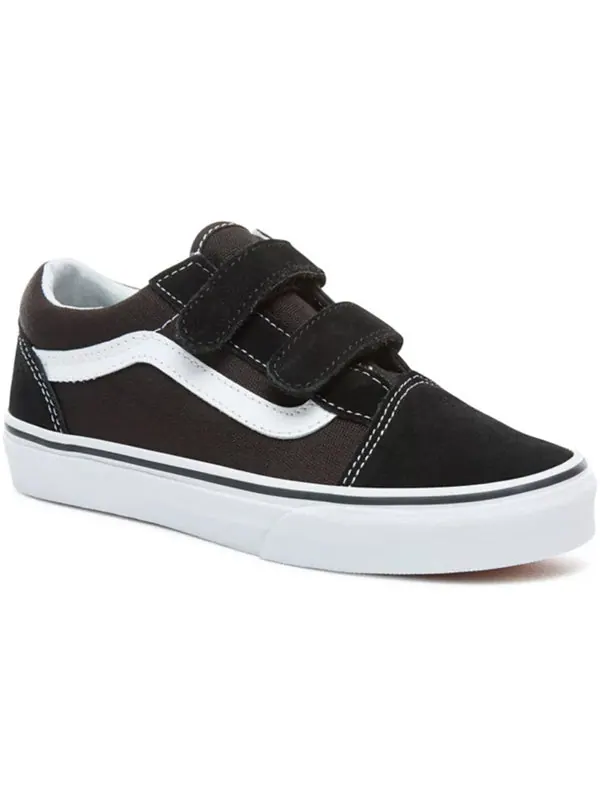 Кроссовки kid's old skool v black/white Vans — изображение 3 из 4, черный белый