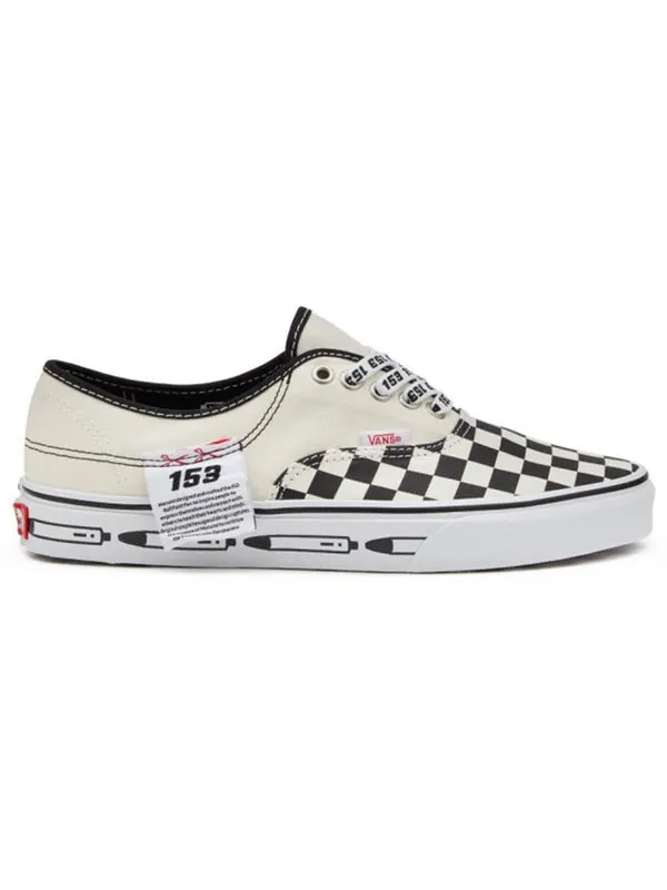 Кроссовки authentic chessboard black/white Vans — изображение 2 из 4, черный/белый