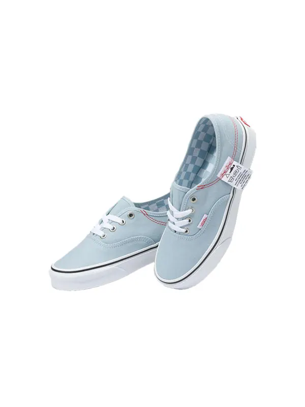 Кроссовки authentic washed patch low top casual canvas skate shoes blue red Vans — изображение 3 из 4, красный