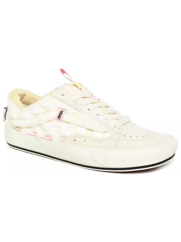 Кроссовки Vans Old Skool Cap 'Chenille Check' — изображение 3 из 4, белый/розовый