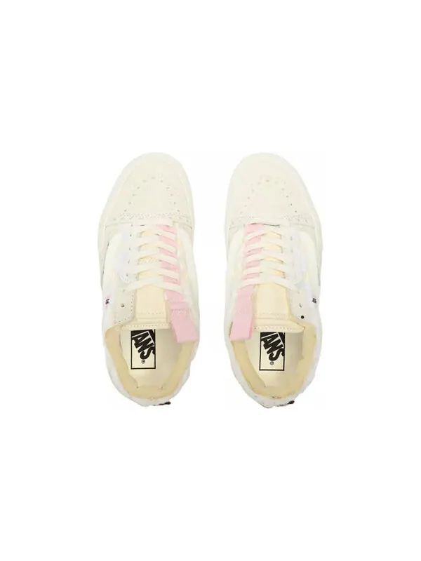 Кроссовки Vans Old Skool Cap 'Chenille Check' — изображение 4 из 4, белый/розовый