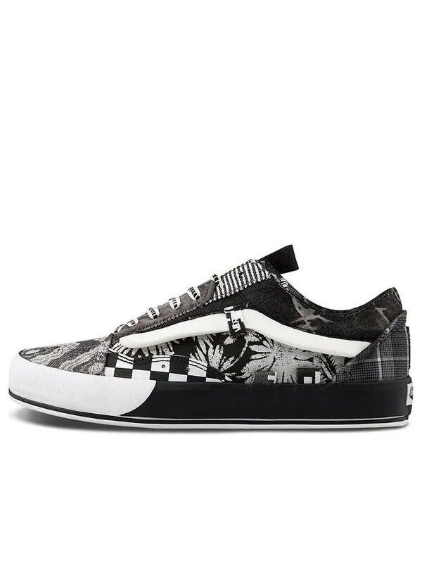 Кроссовки Vans Old Skool Cap 'Patchwork' — изображение 1 из 4, черный/белый