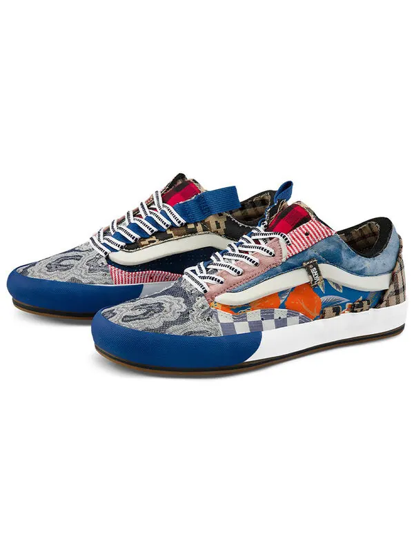 Кроссовки Vans Old Skool Cap Blue/Multicolor — изображение 2 из 4, синий
