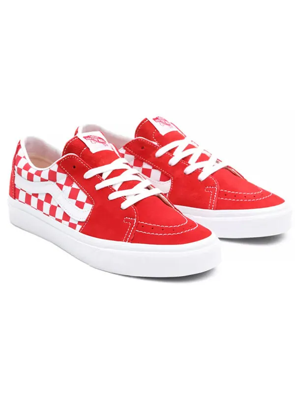 Кроссовки sk8-low 'checkerboard - racing red' Vans — изображение 3 из 4, красный