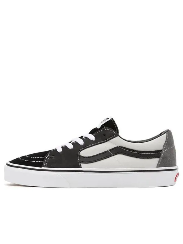 Кроссовки sk8-low 'color block - drizzle white' Vans — изображение 1 из 4, черный/белый/серый
