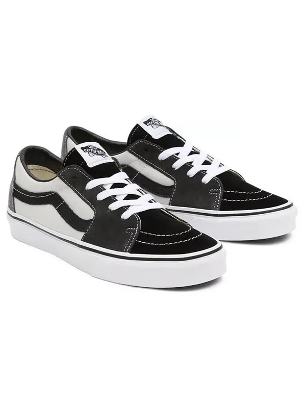 Кроссовки sk8-low 'color block - drizzle white' Vans — изображение 3 из 4, черный/белый/серый