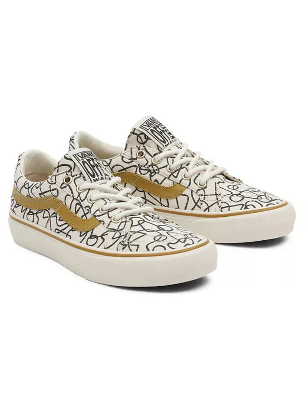 Кроссовки textured waves x sk8-low reissue 'marshmallow abstract' Vans — изображение 3 из 4, белый/коричневый