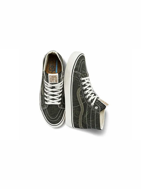 Кроссовки sk8-hi 38 decon sf 'eco theory - black palm' Vans — изображение 4 из 4, зеленый
