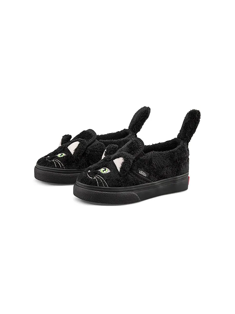 Кеды (TD) Vans Slip-On Velcro 'Cat' — изображение 2 из 5, черный