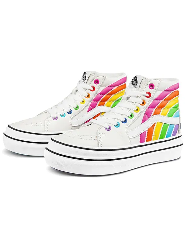 Кроссовки flour shop x super comfycush sk8-hi 'rainbow' Vans — изображение 2 из 4, белый/мульти