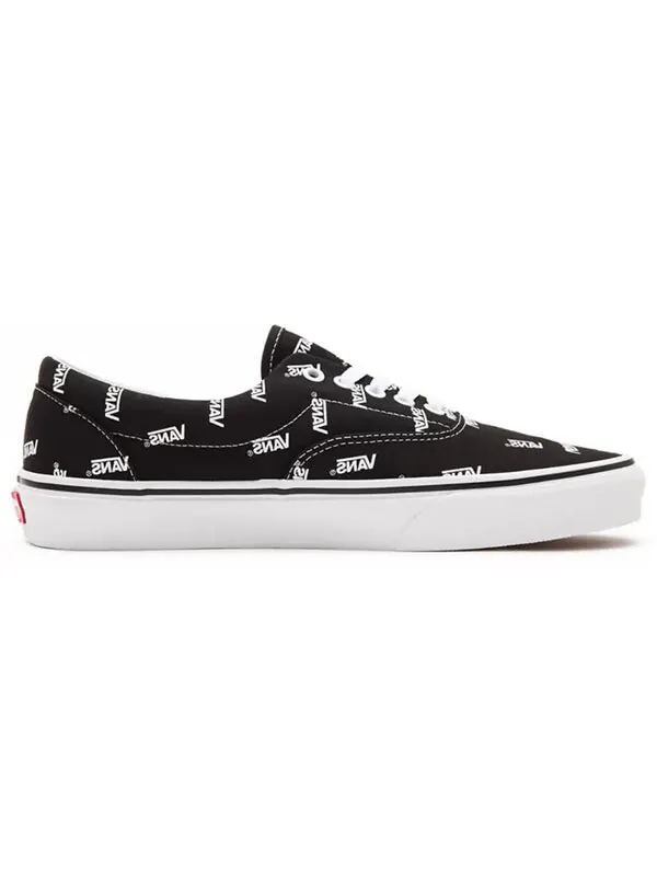 Кроссовки era 'allover logo - black white' Vans — изображение 2 из 4, черный/белый