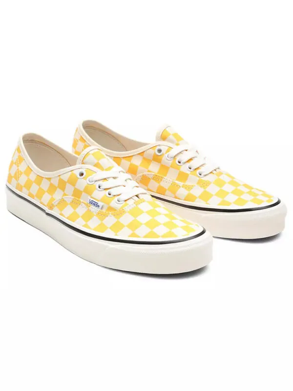 Кроссовки authentic 44 dx 'anaheim factory - yellow checker' Vans — изображение 3 из 4, желтовато-белый