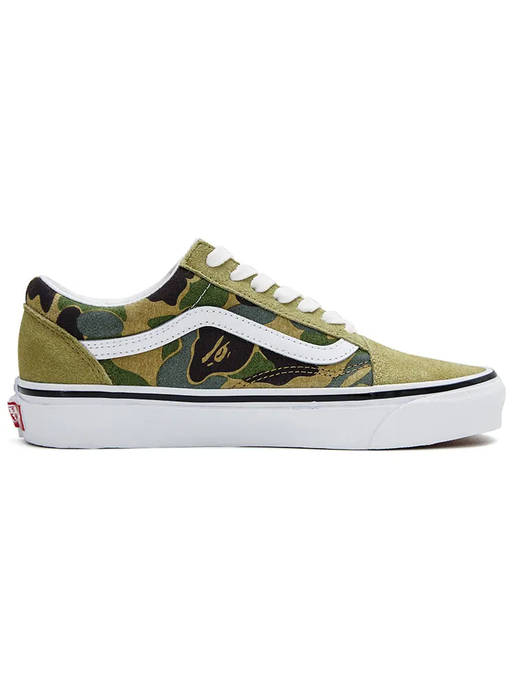 Кеды Vans BAPE x Old Skool 36 DX 'Green Camo' — изображение 3 из 7, зеленый