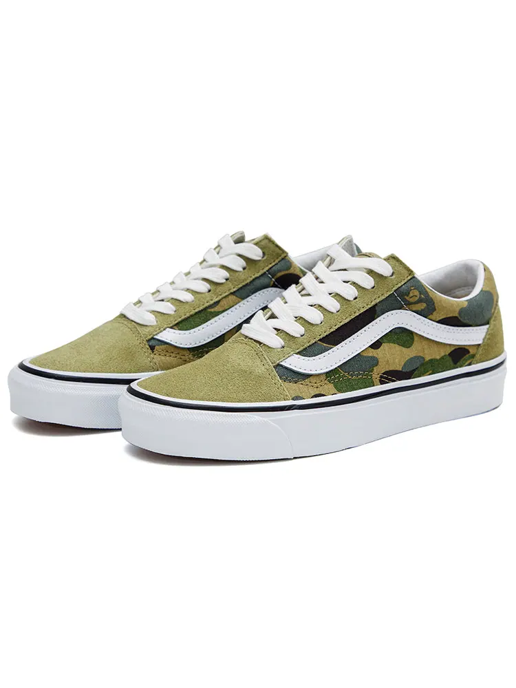 Кеды Vans BAPE x Old Skool 36 DX 'Green Camo' — изображение 4 из 7, зеленый