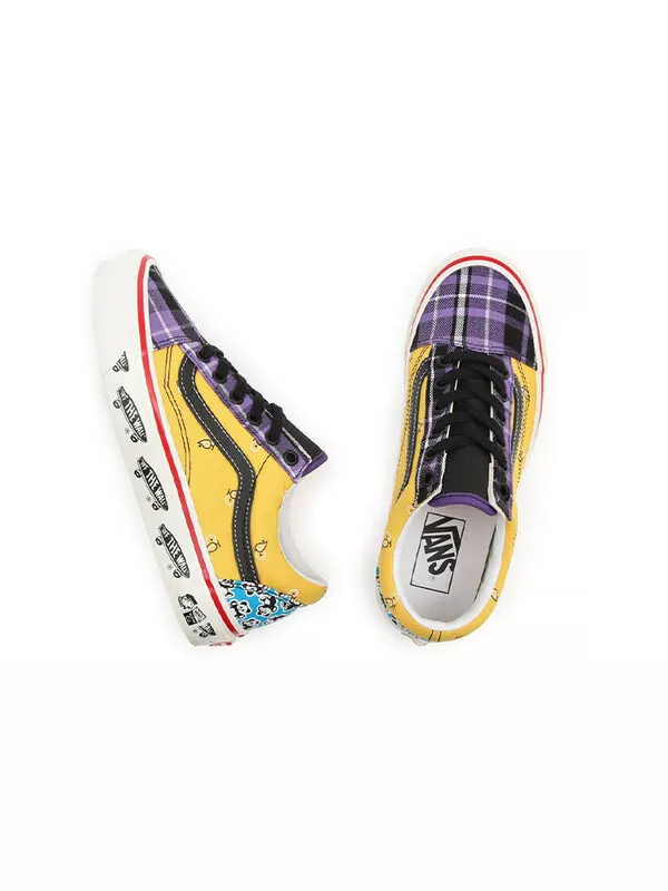 Кроссовки anaheim factory old skool 36 dx sneakers purple/yellow Vans — изображение 4 из 4, фиолетовый/желтый