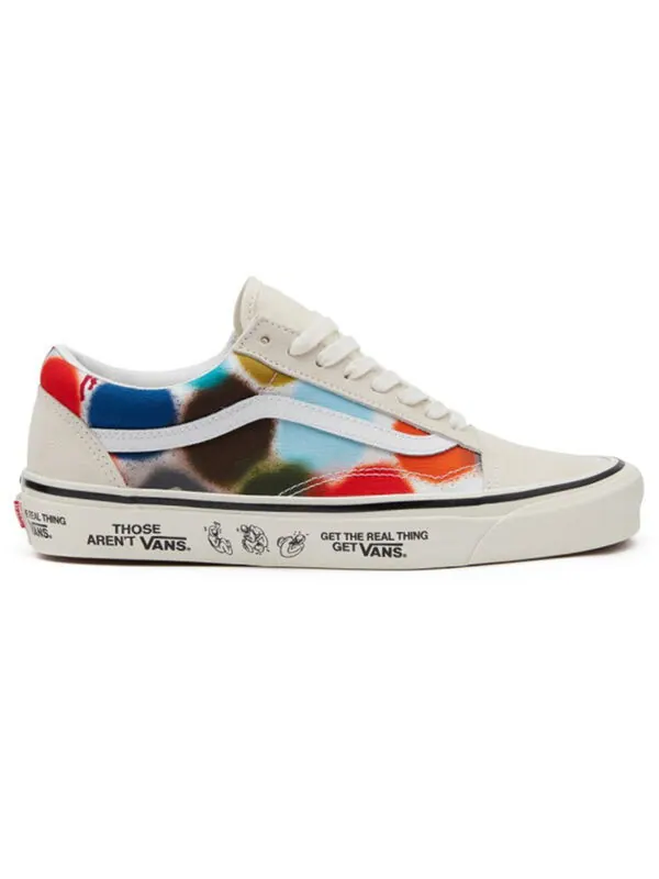 Кроссовки old skool sneakers white/red/blue Vans — изображение 2 из 4, белый/красный/синий