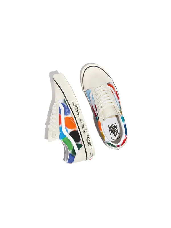Кроссовки old skool sneakers white/red/blue Vans — изображение 3 из 4, белый/красный/синий