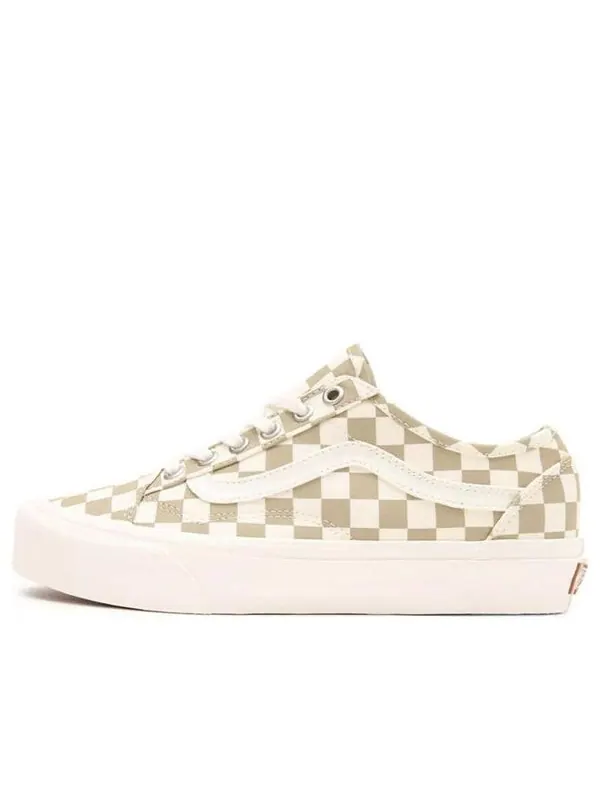 Кроссовки old skool tapered 'eco theory - checkerboard cornstalk' Vans — изображение 1 из 4, белый/желтый