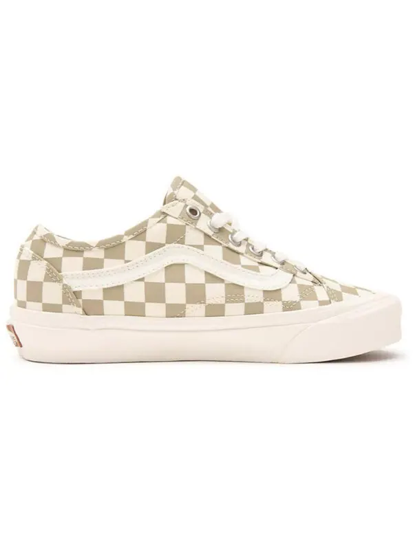 Кроссовки old skool tapered 'eco theory - checkerboard cornstalk' Vans — изображение 2 из 4, белый/желтый