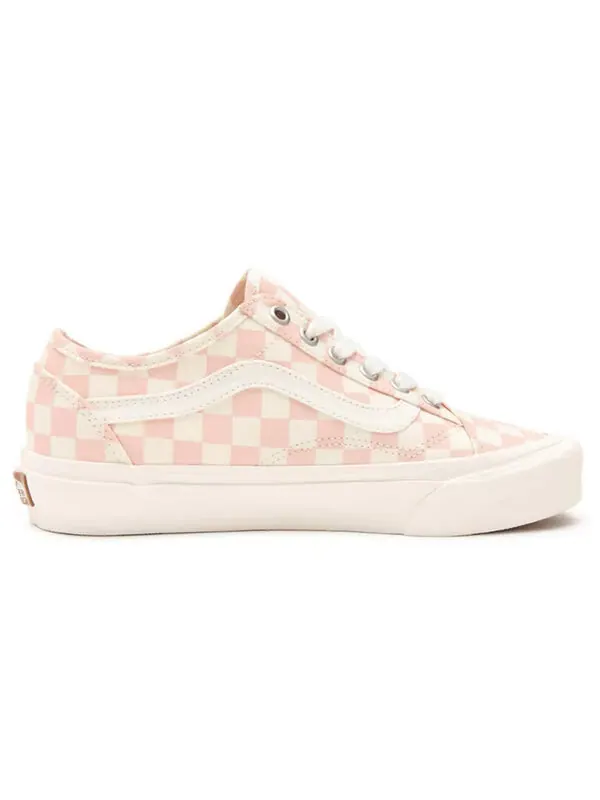 Кроссовки old skool tapered 'eco theory - checkerboard peachy keen' Vans — изображение 2 из 4, розовый белый