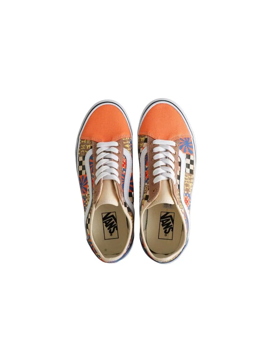 Кеды Vans Old Skool Tapered 'Orange White Blue' — изображение 4 из 6, коричневый