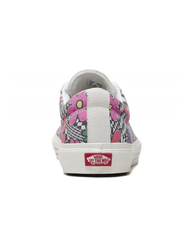 Кроссовки sid 'floral checkerboard' Vans — изображение 4 из 4, белый