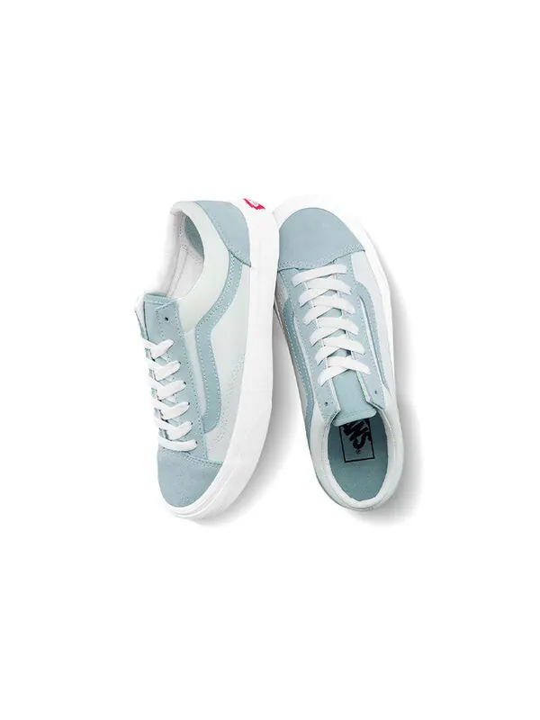 Кроссовки style 36 splicing contrasting colors low tops casual skateboarding shoes blue Vans — изображение 4 из 4, синий