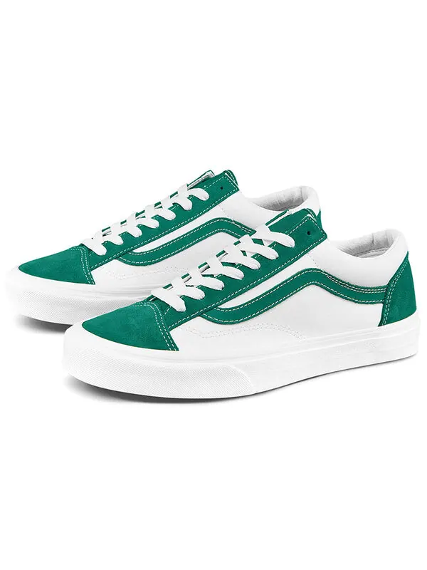 Кроссовки style 36 'classic sport - cadmium green' Vans — изображение 2 из 4, зеленый/белый
