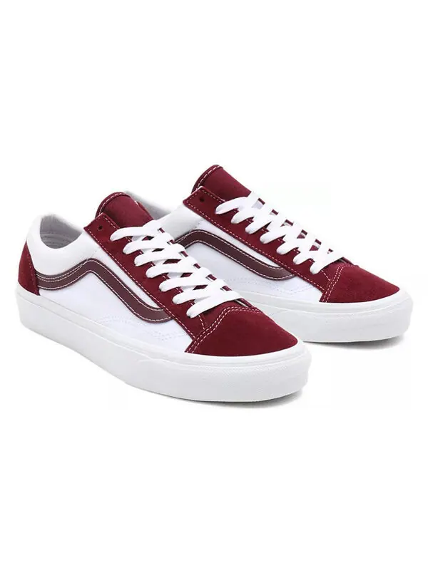 Кроссовки style 36 'classic sport - port royale' Vans — изображение 3 из 4, белый/красный