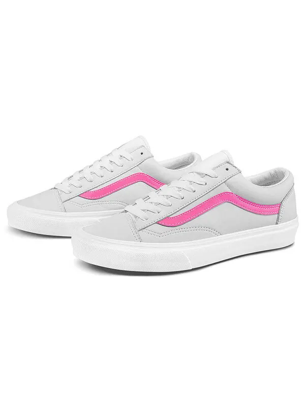 Кроссовки style 36 'leather pop - sugar plum' Vans — изображение 2 из 4, серый/розовый красный