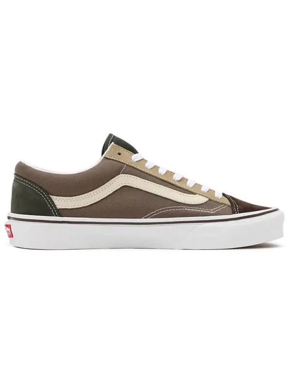 Кроссовки style 36 'color block - demitasse' Vans — изображение 2 из 4, хаки/коричневый/белый