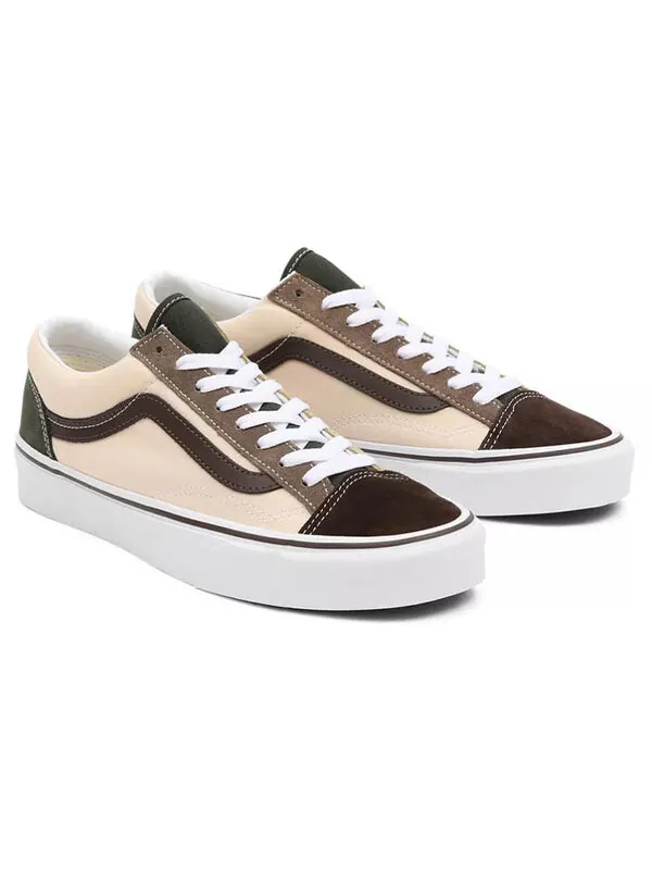 Кроссовки style 36 'color block - demitasse' Vans — изображение 3 из 4, хаки/коричневый/белый