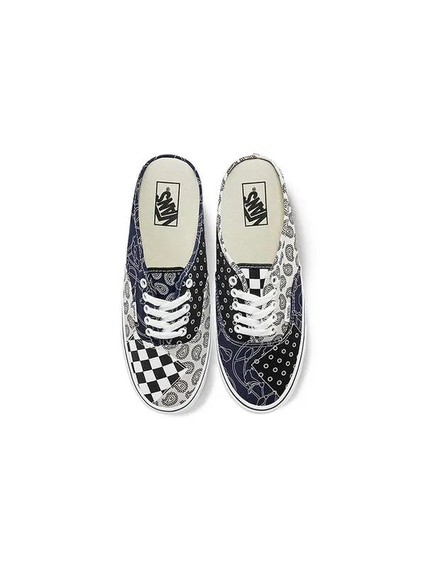 Кроссовки authentic mule 'pattern mix - dress blues' Vans — изображение 3 из 4, черный/белый/синий