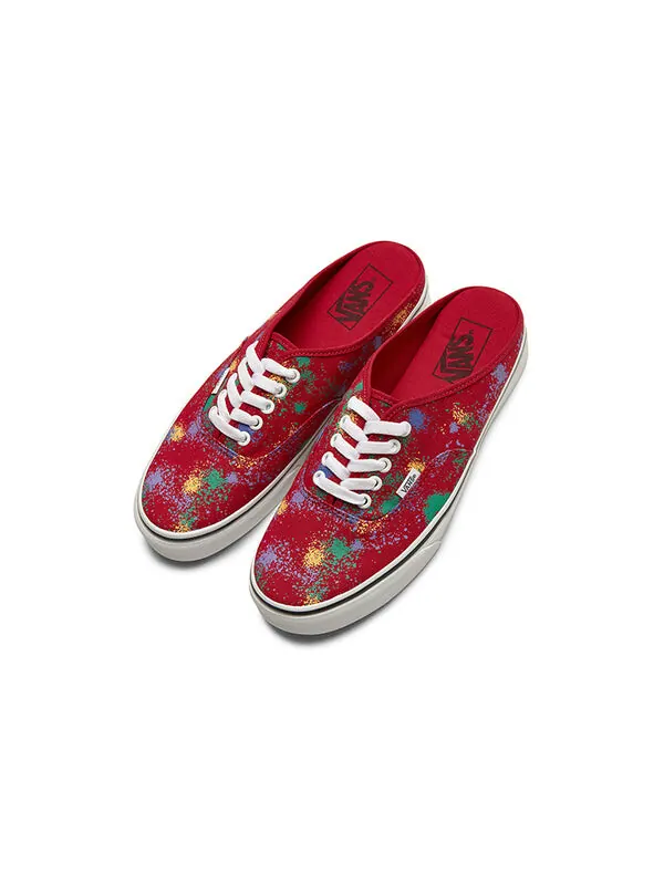 Кроссовки authentic breathable wear-resistant non-slip low tops casual skateboarding shoes red Vans — изображение 2 из 4