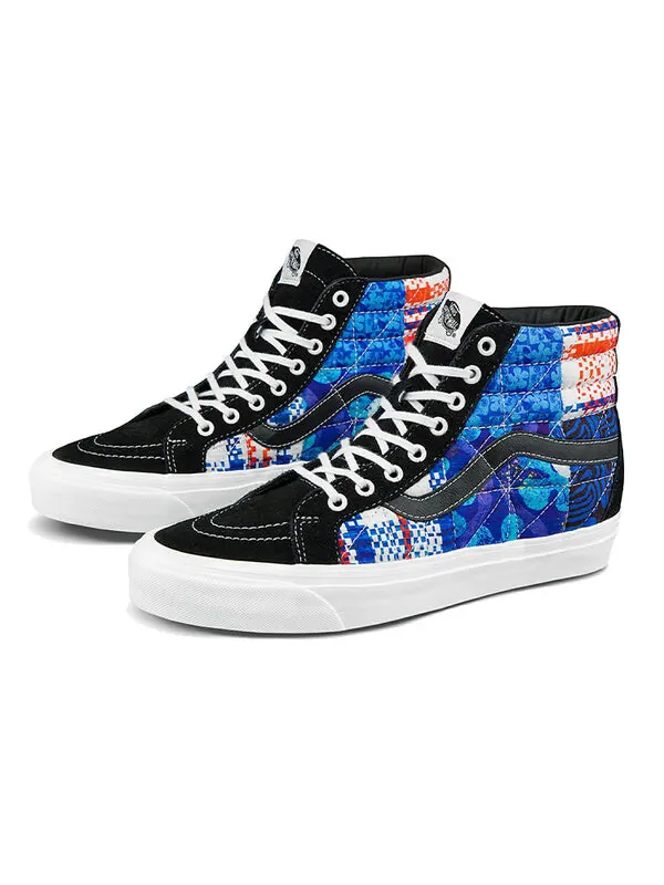 Кроссовки sandy liang x sk8-hi 38 dx 'patchwork' Vans — изображение 2 из 4, черный/синий