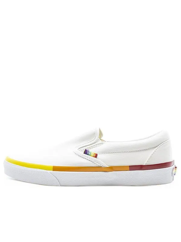 Кроссовки classic slip-on white/yellow Vans — изображение 1 из 4, белый/желтый