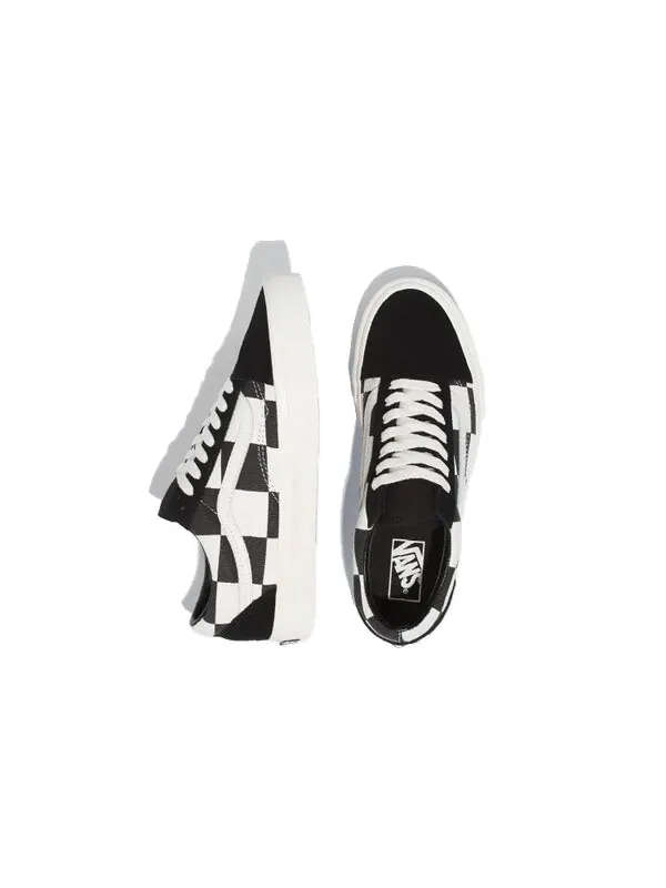 Кроссовки old skool 'oversize checkerboard - black white' Vans — изображение 3 из 4, черный/белый