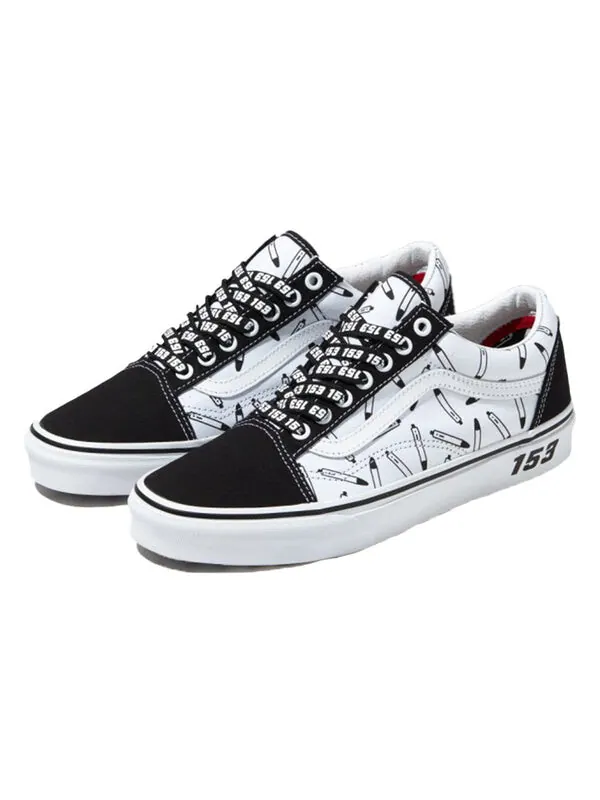 Кроссовки old skool pen 'black white' Vans — изображение 3 из 4, черный/белый