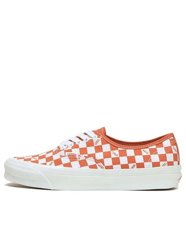 Кроссовки og authentic lx 'mecca orange checkerboard' Vans — изображение 1 из 4, оранжевый/белый
