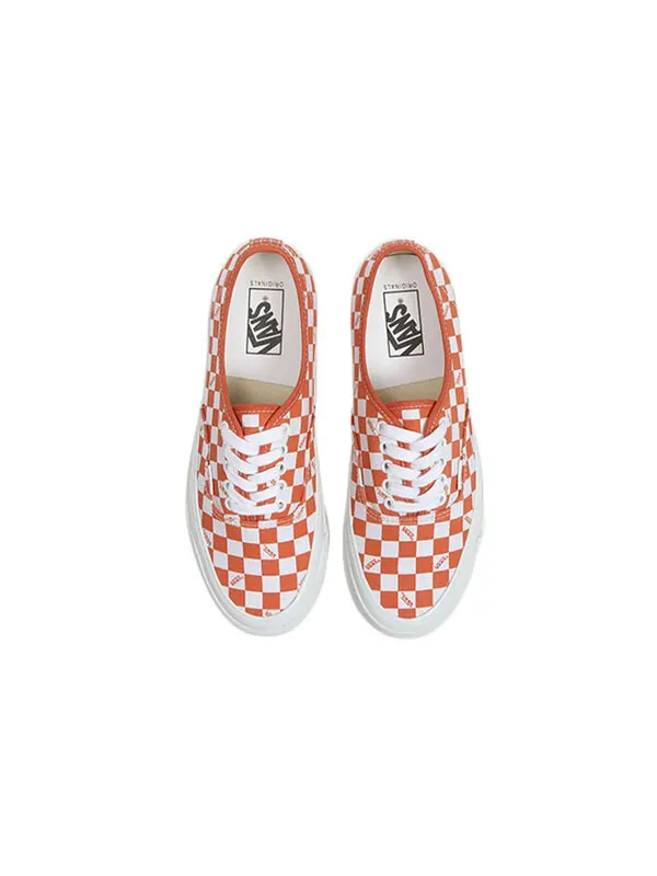 Кроссовки og authentic lx 'mecca orange checkerboard' Vans — изображение 3 из 4, оранжевый/белый