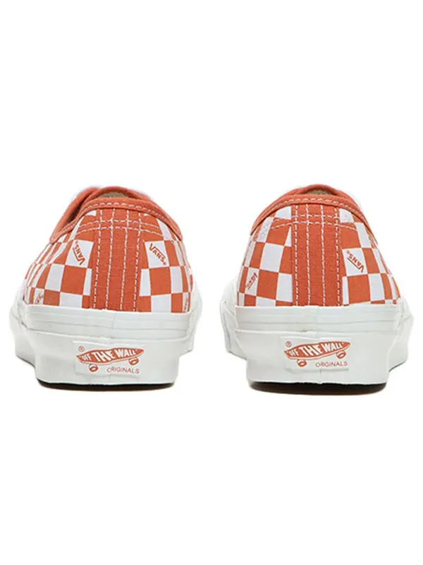 Кроссовки og authentic lx 'mecca orange checkerboard' Vans — изображение 4 из 4, оранжевый/белый