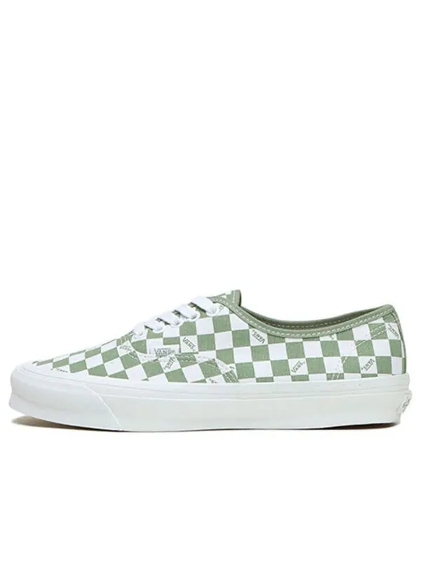 Кроссовки og authentic lx 'checkerboard - loden' Vans — изображение 1 из 4, зеленый/белый
