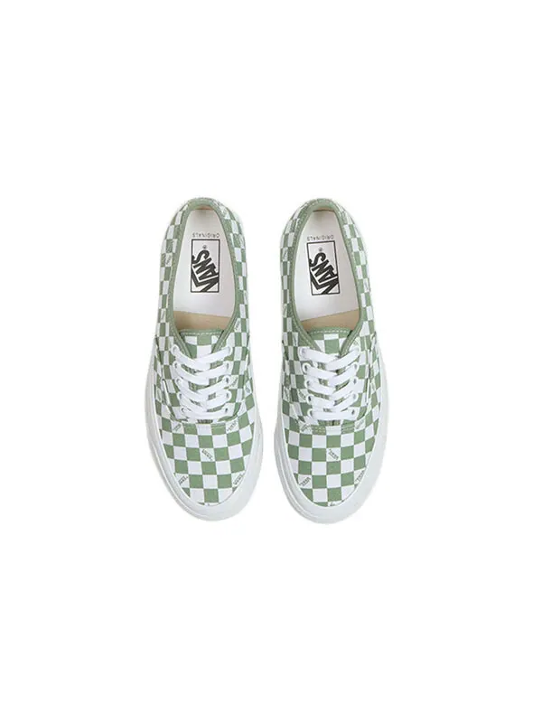 Кроссовки og authentic lx 'checkerboard - loden' Vans — изображение 3 из 4, зеленый/белый