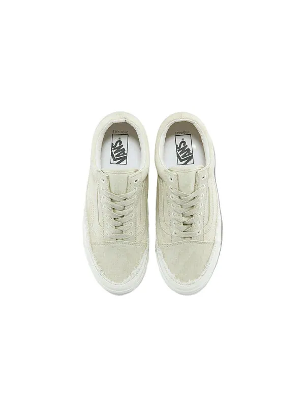 Кроссовки og old skool lx 'raw edge - vintage white' Vans — изображение 3 из 4, белый